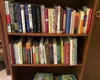 Books; compact bookcase.