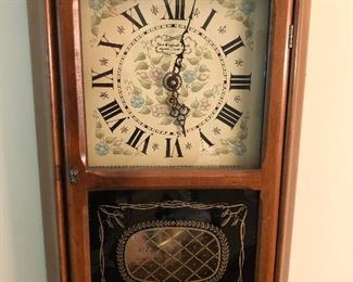 Wall clock by New England Clock (Bristol, CT).