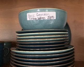 7 Place Settings Dansk Generations Dinnerware  in blue and teal 