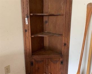 Pine corner cabinet $200