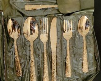 Gold plated flatware