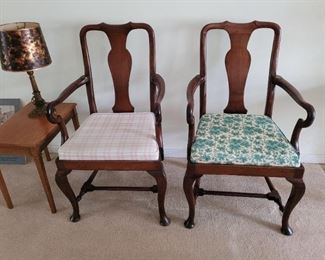 Very early Walker, Son & Co. Queen Anne style side chairs