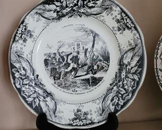 Napoleon transfer ware porcelain plate.