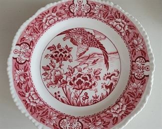 Wood & Sons (WoodsWare) Aquila red transfer ware porcelain plate.