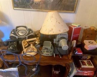 Antique phones & projectors