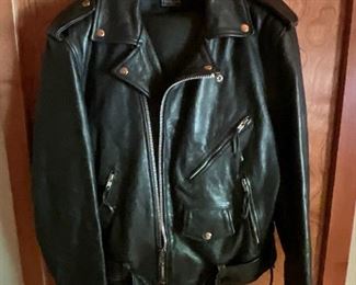 Mens Leather Biker Jacket