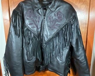 Leather Fringe Jacket