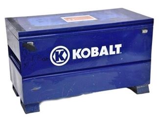 129. Blue Metal KOBALT Chest With Wheels