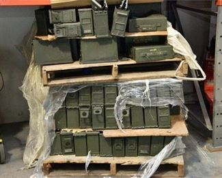 141. Pallet Of Military Style Ammo Boxes