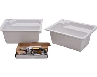 154. Two 2 Sinks and One 1 Faucet