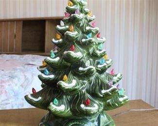 Vintage BW Ceramics Decorative Light Up Christmas Tree