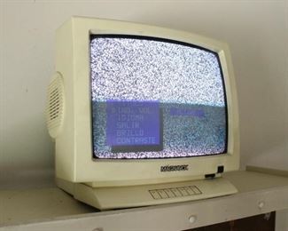 Retro Magnavox Small White Gaming Television Monitor