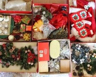 Vintage Christmas Holiday Decoration Lot
