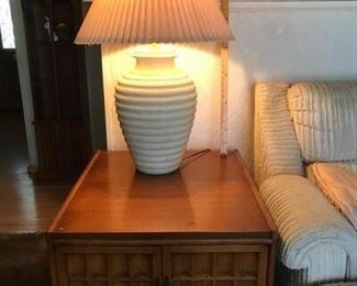 Large plaster Table Lamp, very 80s Beehive design