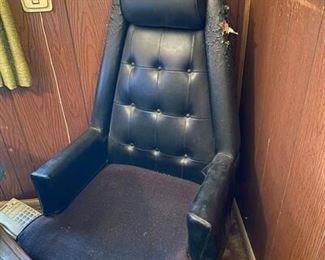 Vintage Faux Leather Office Chair