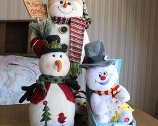Lot of Snowman Themed Christmas Holiday Decorations