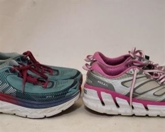 34 - 2 Pairs of Hoka Tennis Shoes Size 8.5
