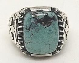 42 - Sterling & turquoise size 6 3/4 ring
