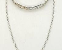 56 - Brighton two tone pendant necklace & bangle 17 1/2" necklace
