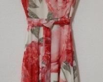 103a - Eliza J Floral Lined Knit Short Sleeve T-Length Size 4
