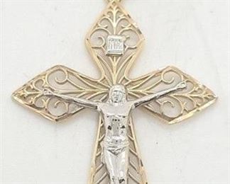 117 - 14K Gold Jesus on the Cross pendant
