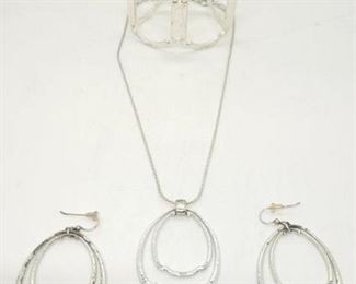 126 - Brighton necklace, earrings & cuff bracelet 16" necklace 7" cuff
