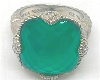 147 - Judith Ripka sterling ring size 6 3/4 Judith Ripka Sterling
