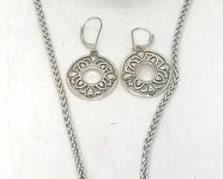 177 - Brighton circle design 3 piece jewelry set 18-19" necklace
