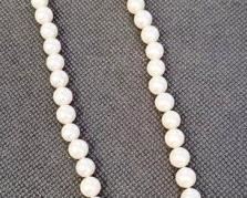 187a - Vintage 17" pearl necklace, 14K clasp, 7mm
