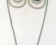 209 - Brighton blue crystal tear drop necklace /earrings 16" pendant necklace
