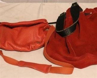 210 - Pair of 2 Sacks - suede & leather
