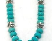 224 - Brighton beaded turquoise 17.5" necklace
