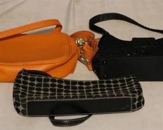 225 - Lot of Assorted Purses Black & White - Kate Spade All Black is beaded
