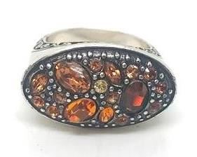 233 - Brighton Crystal Voyage crystal topaz size 7 ring
