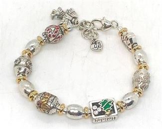 234 - Brighton 8" Christmas bracelet with angel
