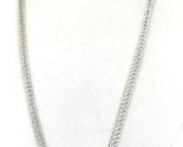 237 - 16" Silver necklace with 2 tone heart pendant
