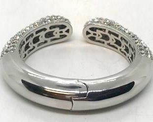 244 - Brighton pave hinged bangle bracelet
