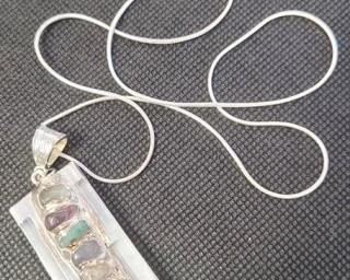 247a - Sterling 23" snake chain with pendant
