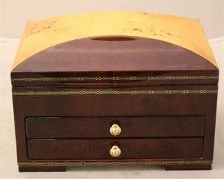 248a - Mahogany w/ Maple Inlaid Jewelry Box
