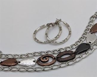 281 - Brighton Bracelet & Earrings 8" long
