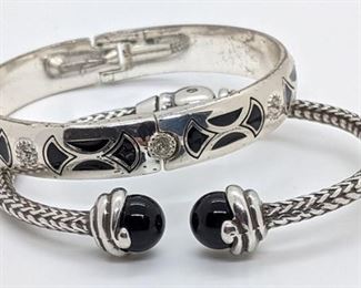 307 - Brighton Hinged Bangle w/ Rope Hinged Bangle
