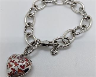 326 - Brighton Breast Cancer Magnetic Pendant Bracelet 8" Long
