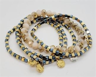 338 - Group of Lizas Crystal Elastic Bracelets
