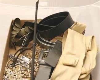 403a - Box Lot of Belts & other various items
