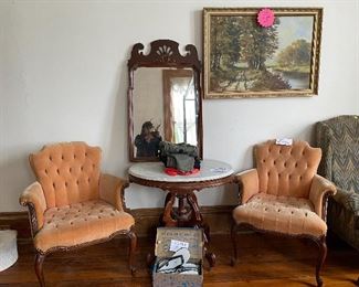 Pair of Tufted Armchairs