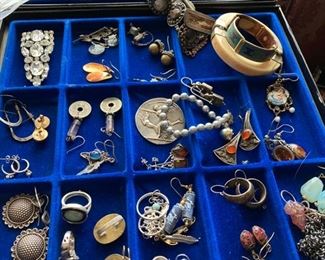 lots of jewelry--including vintage Mexican silver--photos later