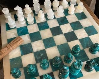 onyx chess set-nice