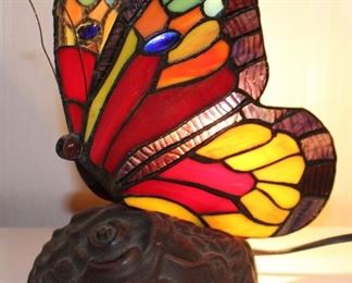 Stain Glass Butterfly Lamp