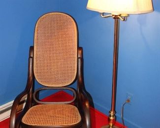 Vintage Cane Back/Seat Rocking Chair