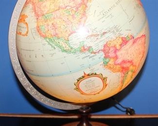Vintage Illuminated Globe